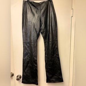 Moda International real Leather Black pants. Sz10.